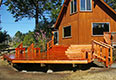 Deck and stairs after restoration in Mendocino