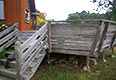 Deck and stairs before restoration in Mendocino