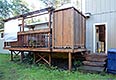 Deck and stairs before restoration in Fort Bragg