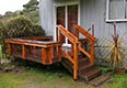 Deck and stairs before restoration in Fort Bragg