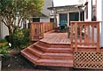 Custom composite trex deck and steps in Mendocino, CA