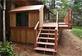 Custom designed deck and steps in Caspar, CA